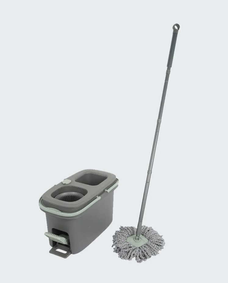 Hur fungerar ett set med platt moppskop?